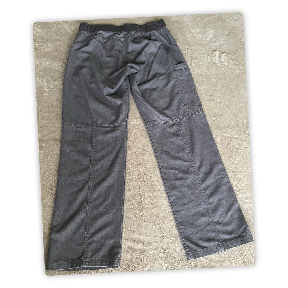 FIGS Technical Collection Gray Scrub Pants Women's S/P Cargo Stretch Drawstring